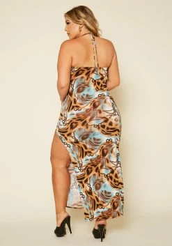Plus Size Leopard Chained Print Maxi Dress -Asoph Sales Shop 2020382 001 4