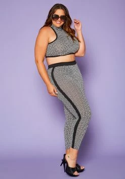Plus Size Greek Key Print Halter Top & Pants Set -Asoph Sales Shop 2020418 001 3