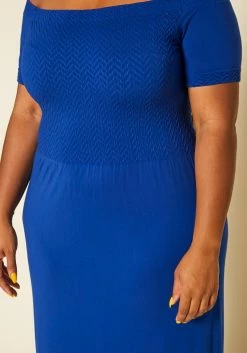 Plus Size Off Shoulder Seamless Maxi Dress -Asoph Sales Shop 2020421 004 5