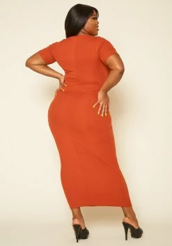 Plus Size Ribbed Two Piece Set Maxi Dress 8 Plus Size Ribbed Two Piece Set Maxi Dress -Asoph Sales Shop 2020425 001 4