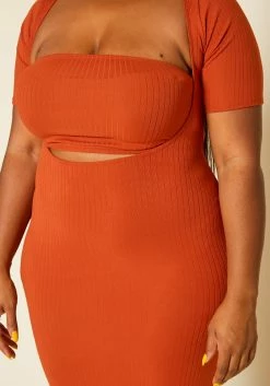 Plus Size Ribbed Two Piece Set Maxi Dress 9 Plus Size Ribbed Two Piece Set Maxi Dress -Asoph Sales Shop 2020425 001 5