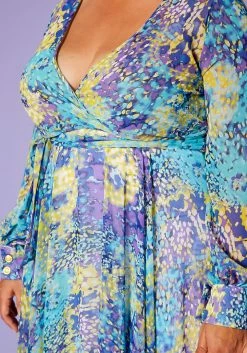 Plus Size Abstract Dots Print Chiffon Maxi Dress -Asoph Sales Shop 2020428 001 5