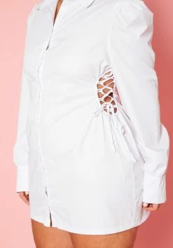 Plus Size Side Tie Collar Mini Dress -Asoph Sales Shop 2020430 002 6