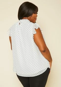 Pleione Plus Size Floral Print Mock Neck Short Sleeve Top -Asoph Sales Shop 2020440 001 4