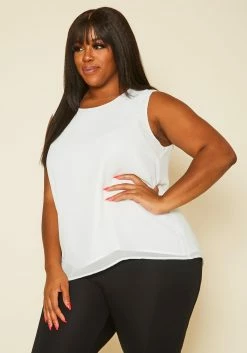 Pleione Plus Size Mesh Tank Top -Asoph Sales Shop 2020441 003 3