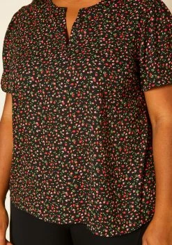 Plus Size Floral Print High Low Top -Asoph Sales Shop 2020442 002 5