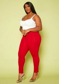 Plus Size V Front Leggings -Asoph Sales Shop 2020456 003 3