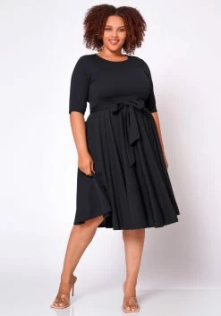 Plus Size Fit & Flare Mini Dress -Asoph Sales Shop 2020462 004 2