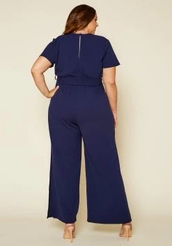 Plus Size Side Slit Jumpsuit 8 Plus Size Side Slit Jumpsuit -Asoph Sales Shop 2020465 001 4