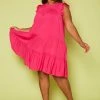 Plus Size Tiered Ruffle Dress