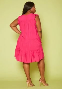 Plus Size Tiered Ruffle Dress -Asoph Sales Shop 2020474 002 4