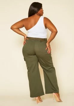 Plus Size Wide Leg Cargo Pants -Asoph Sales Shop 2020495 002 4