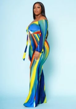 Plus Size Multicolor Wide Leg Jumpsuit -Asoph Sales Shop 2020507 001 3
