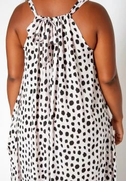 Plus Size Dotted Print Maxi Flare Dress -Asoph Sales Shop 2020517 001 5