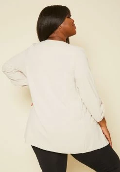 Plus Size Drape Front Open Cardigan -Asoph Sales Shop 2020536 002 4