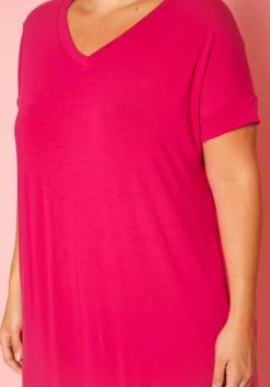 Plus Size V-Neck Slit Maxi Dress 9 Plus Size V-Neck Slit Maxi Dress -Asoph Sales Shop 2020563 006 5