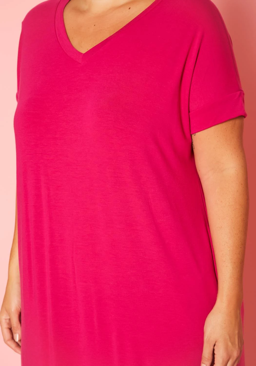 Plus Size V-Neck Slit Maxi Dress 5 Plus Size V-Neck Slit Maxi Dress - Image 5