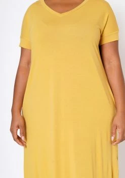 Plus Size V-Neck Slit Maxi Dress -Asoph Sales Shop 2020563 007 4