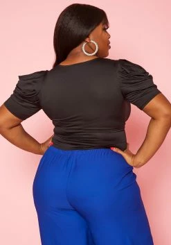 Plus Size Ruffled Sleeve Bodysuit -Asoph Sales Shop 2020576 001 4