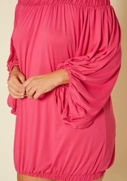 Plus Size Oversized Off Shoulder Mini Dress 9 Plus Size Oversized Off Shoulder Mini Dress -Asoph Sales Shop 2020587 001 5