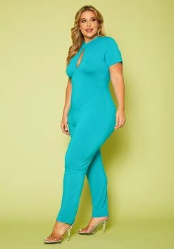 Plus Size KeyHole Jumpsuit -Asoph Sales Shop 2020615 001 3