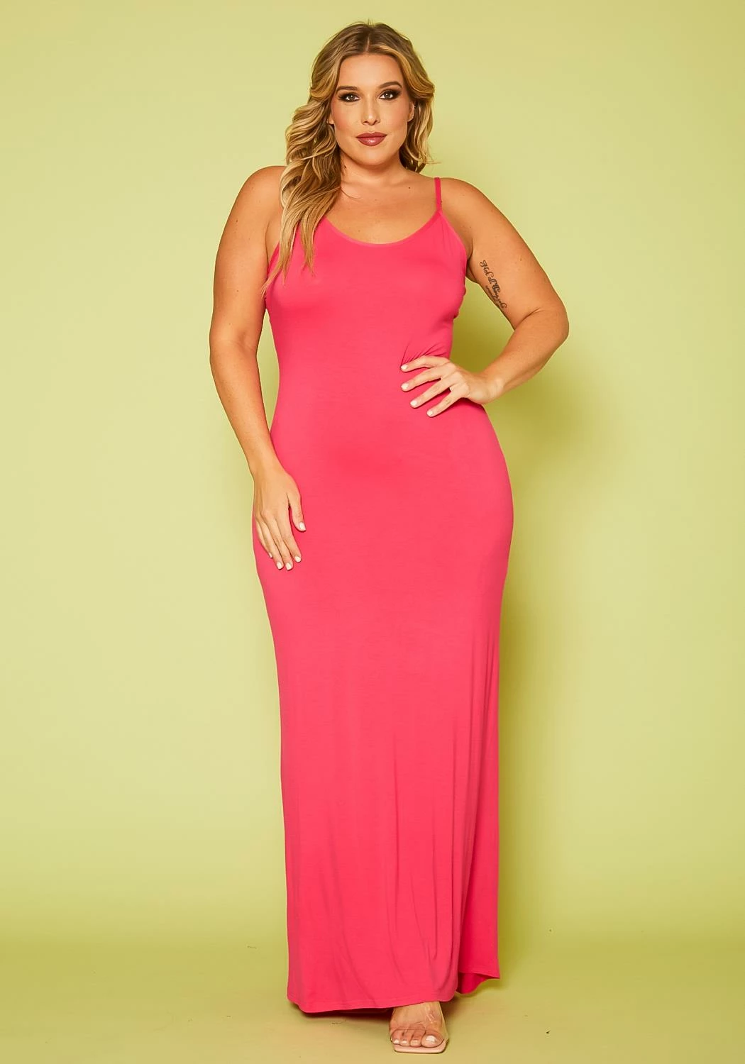 Plus Size Cami Tie-Up Maxi Dress 1 Plus Size Cami Tie-Up Maxi Dress