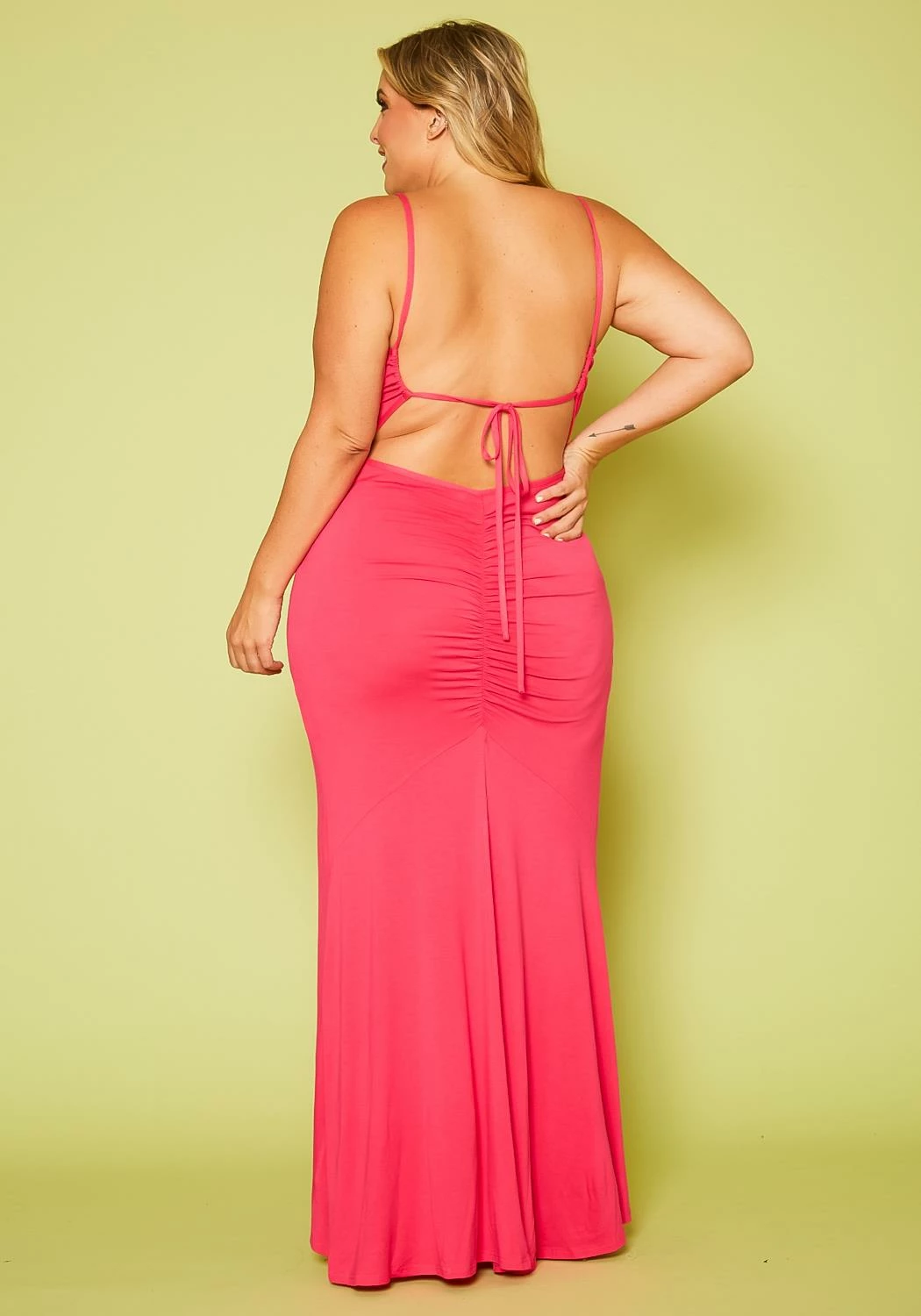 Plus Size Cami Tie-Up Maxi Dress 4 Plus Size Cami Tie-Up Maxi Dress - Image 4