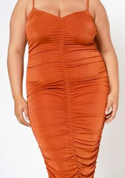 Plus Size Ruched Bodycon Cami Maxi Dress -Asoph Sales Shop 2020650 002 4