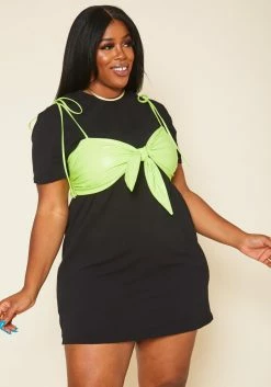 Plus Size No Strings Attached Mini Dress Set