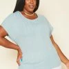 Plus Size Ribbed Dolman Sleeve Top