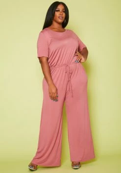 Plus Size Lounge Wide Leg Jumpsuit