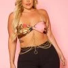 Plus Size Chained Up Bandeau