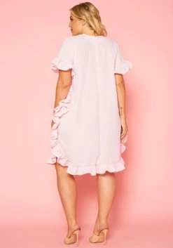 Plus Size Striped Ruffle Dress 8 Plus Size Striped Ruffle Dress -Asoph Sales Shop 2020753 002 4