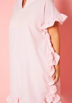 Plus Size Striped Ruffle Dress 9 Plus Size Striped Ruffle Dress -Asoph Sales Shop 2020753 002 5