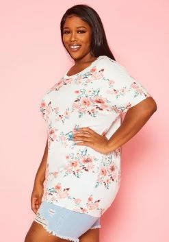 Asoph Plus Size Floral Relaxed Fit Top -Asoph Sales Shop 2020760 003 3