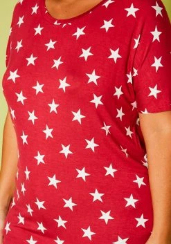 Plus Size Relaxed Fit Star Print Top -Asoph Sales Shop 2020761 002 5