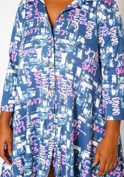 Plus Size A-Line Graphic Collar Dress -Asoph Sales Shop 2020856 001 5