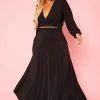 Plus Size Versatile Tie Up Crop Top & Maxi Skirt Set
