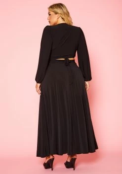 Plus Size Versatile Tie Up Crop Top & Maxi Skirt Set 10 Plus Size Versatile Tie Up Crop Top & Maxi Skirt Set -Asoph Sales Shop 2020877 001 5