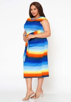 Plus Size Gradient Bodycon Midi Dress 7 Plus Size Gradient Bodycon Midi Dress -Asoph Sales Shop 2020897 003 2