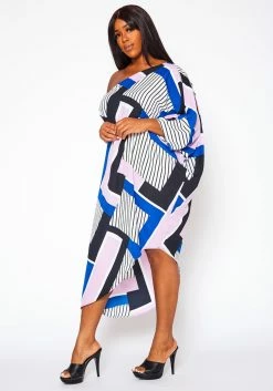 Plus Size Asymmetric One Shoulder Dress -Asoph Sales Shop 2020914 001 5