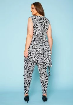 Plus Size Multi Print Sleek Top & Leggings Set -Asoph Sales Shop 2020928 002 4