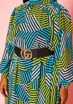 Plus Size Multi Striped Asymmetric Maxi Dress -Asoph Sales Shop 2020934 001 5