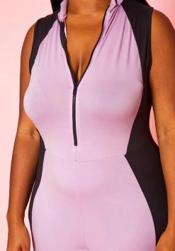 Plus Size Color Block Bodycon Jumpsuit -Asoph Sales Shop 2020942 001 5