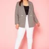 Plus Size Double Breasted Blazer