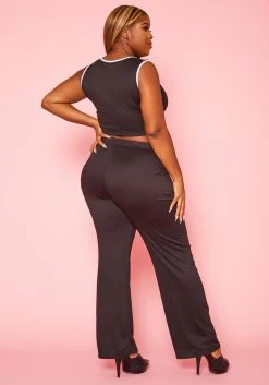 Plus Size Color Trim Three Piece Set -Asoph Sales Shop 2020987 001 1