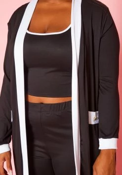 Plus Size Color Trim Three Piece Set -Asoph Sales Shop 2020987 001 2