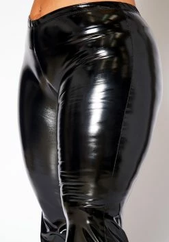 Plus Size PU Leather Low Rise Flare Pants -Asoph Sales Shop 2021013 001 5