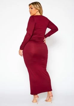 Plus Size Essential Long Sleeve Maxi Dress -Asoph Sales Shop 2021014 002 4
