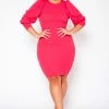 Plus Size Effortless Long Sleeve Mini Dress